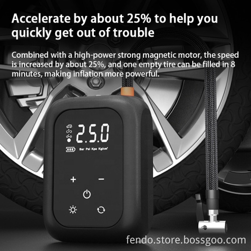 7.4V Mini Wholesale LED Digital Display Tyre Compressor